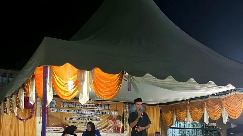 Penyampaian Kata Sambutan oleh Bapak Geuchik Desa Meunasah Mesjid